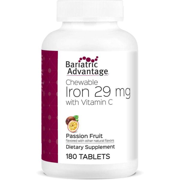 Bariatric Advantage - Chewable Iron - Passion Fruit - 29mg - 180 Count