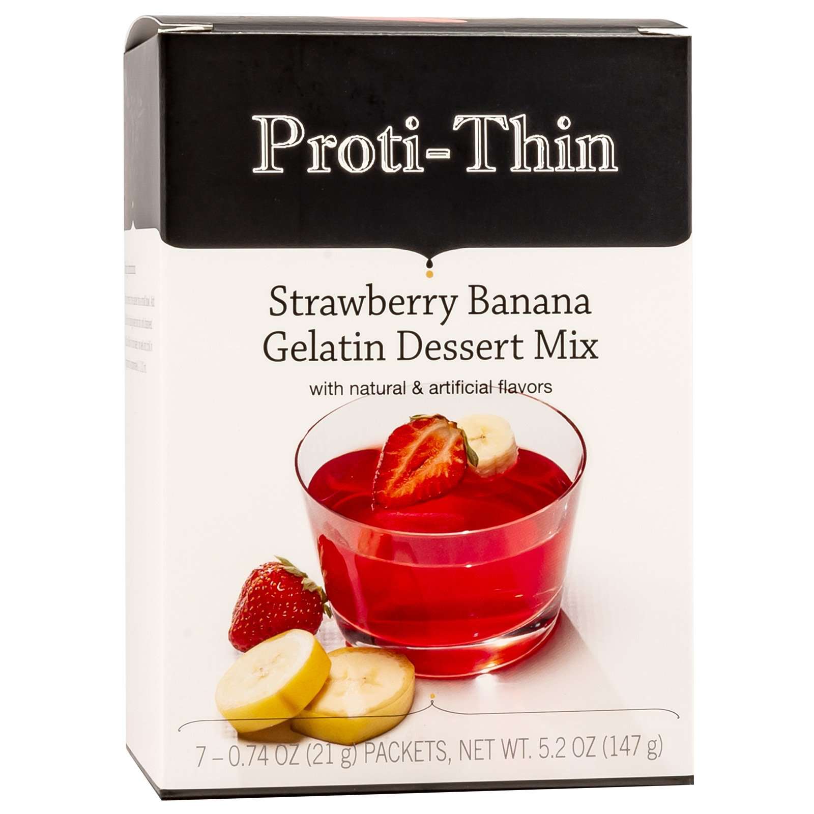 Proti-Thin Protein Gelatin - Strawberry Banana - 7/Box Proti-Thin Protein Gelatin - Strawberry Banana - 7/Box