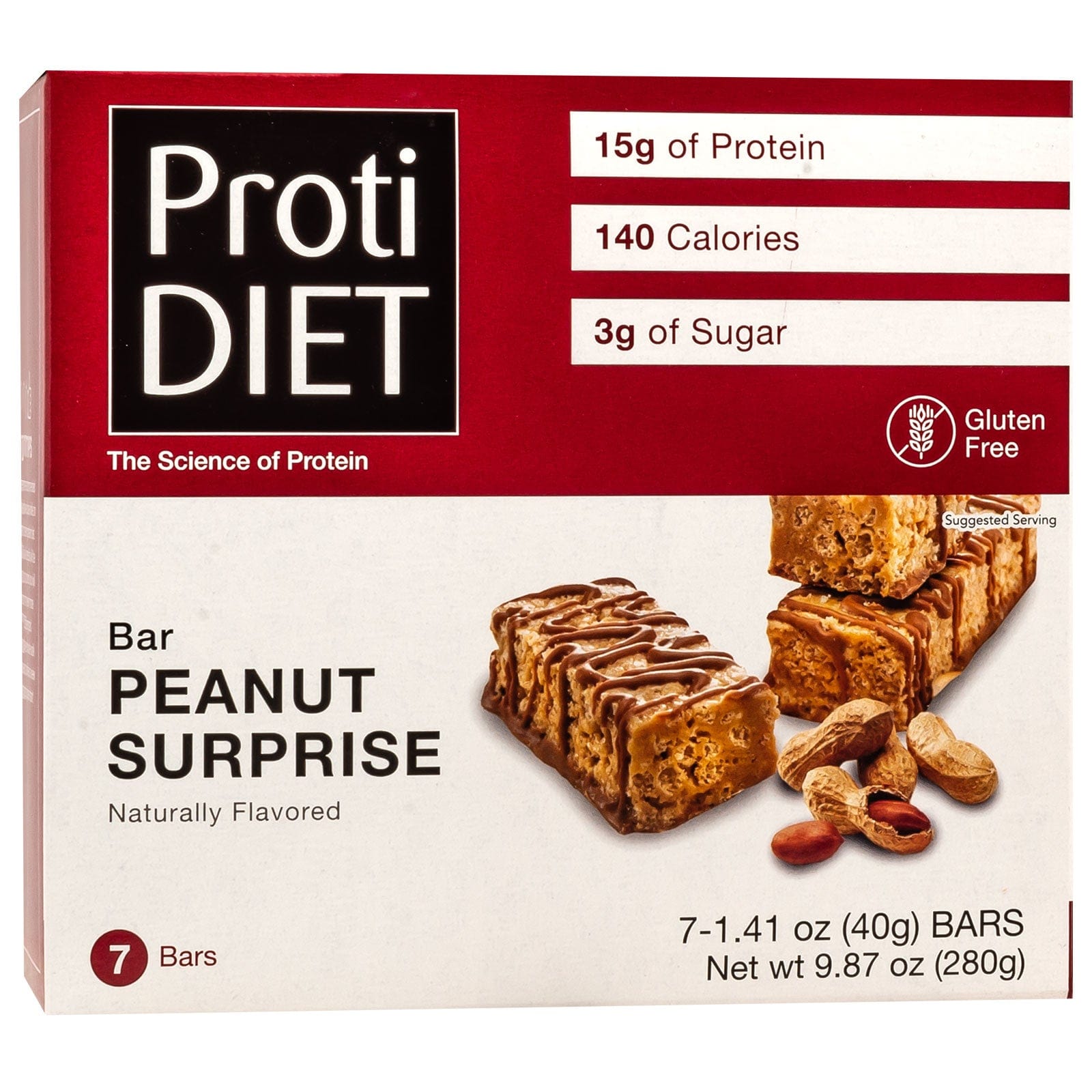 ProtiDiet Protein Bars - Peanut Surprise, 7 Bars/Box ProtiDiet Protein Bars - Peanut Surprise, 7 Bars/Box